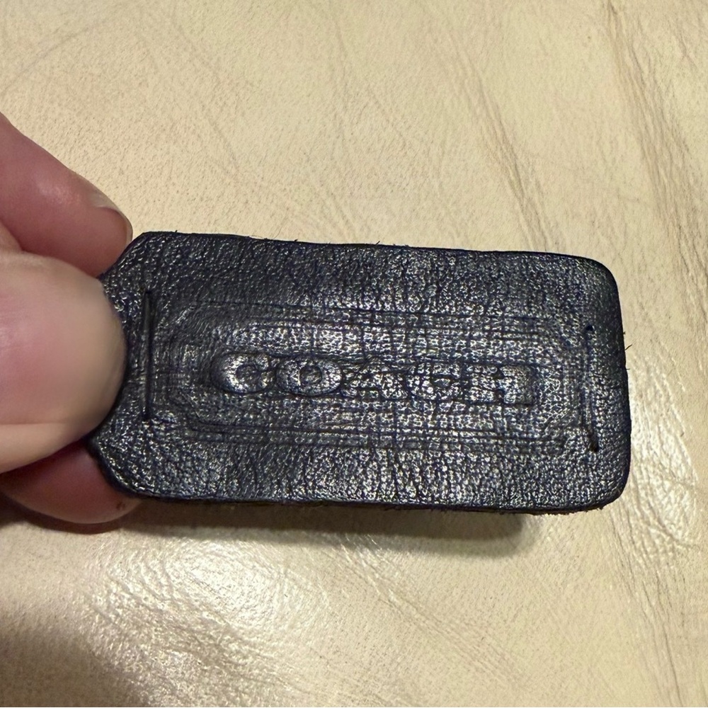 COACH Genuine Vintage Casey Black Leather Crossbody Bag - Picture 4 of 16
